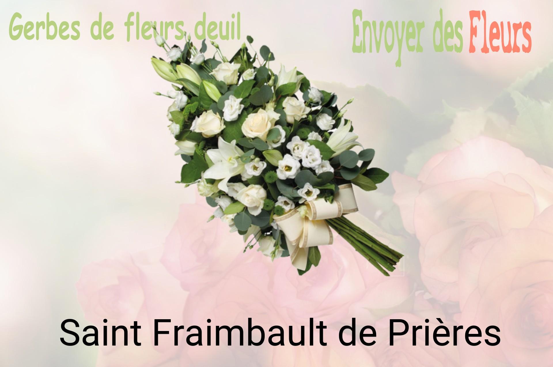 Gerbe de fleurs de deuil livrée à Saint-Fraimbault-de-Prières